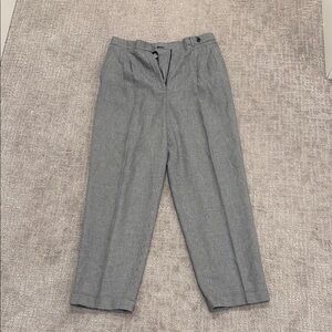 Liz Claiborne petites black/white houndstooth linen blend dress pants, size 12P